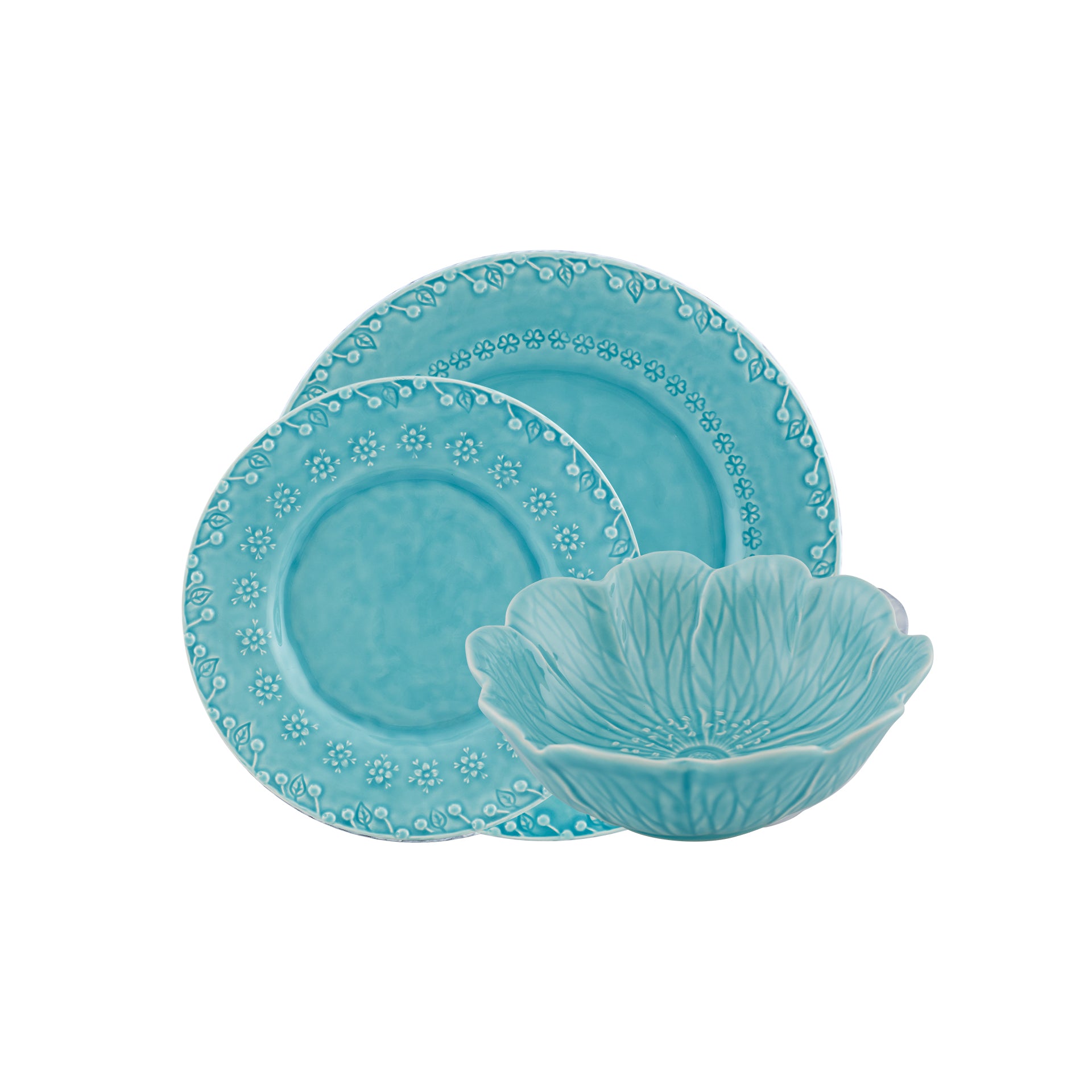 Bordallo Pinheiro 12Pcs Dinner Set – Flora Azul