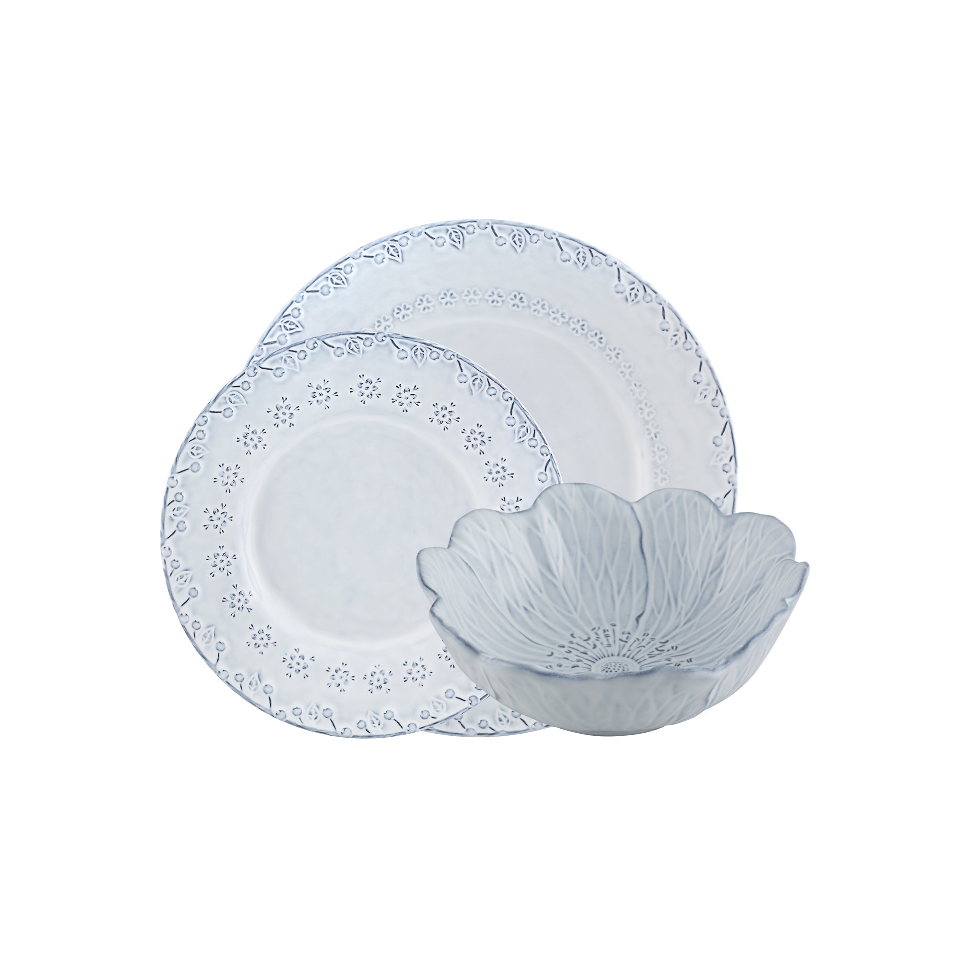 Bordallo Pinheiro 12Pcs Dinner Set – Flora White