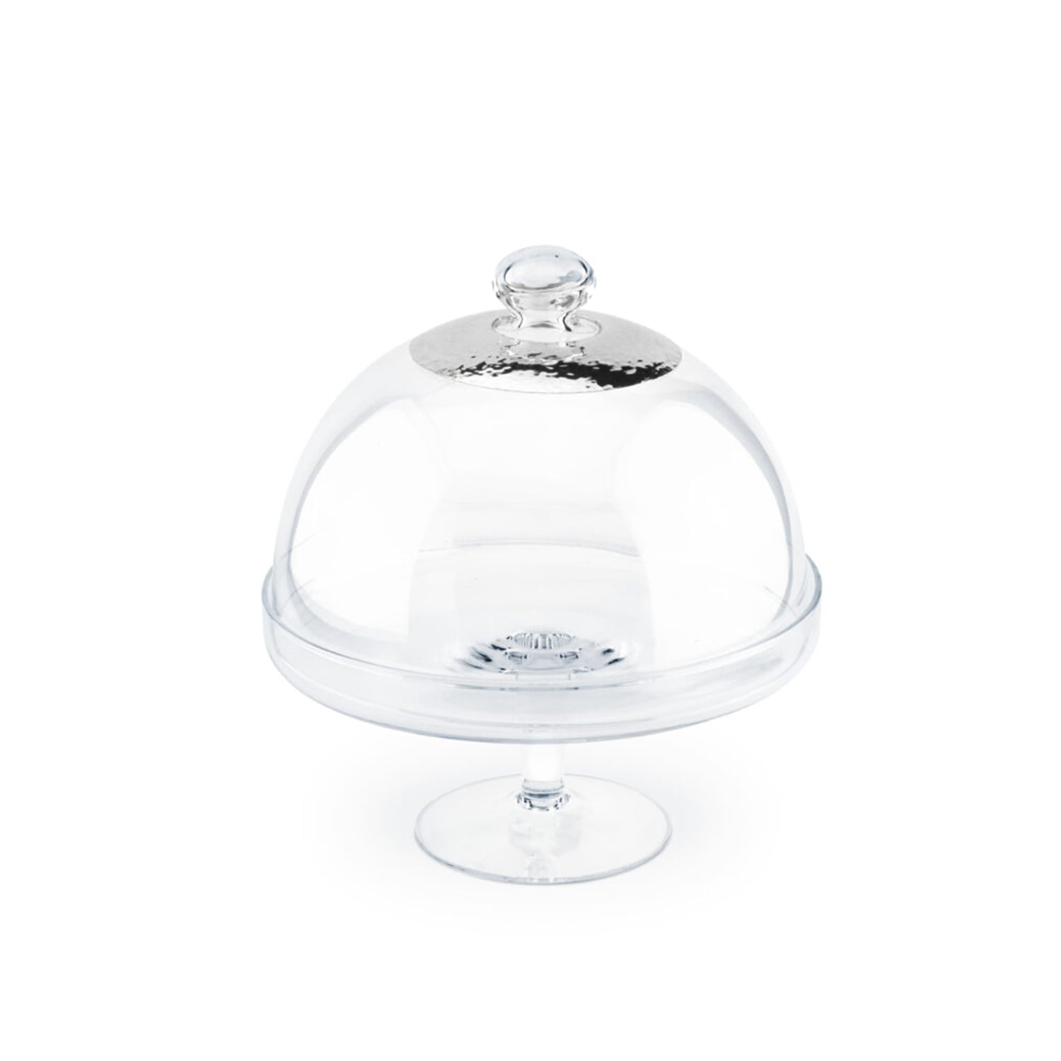 Chinelli Medium Round Cake Stand With Dome - Gold