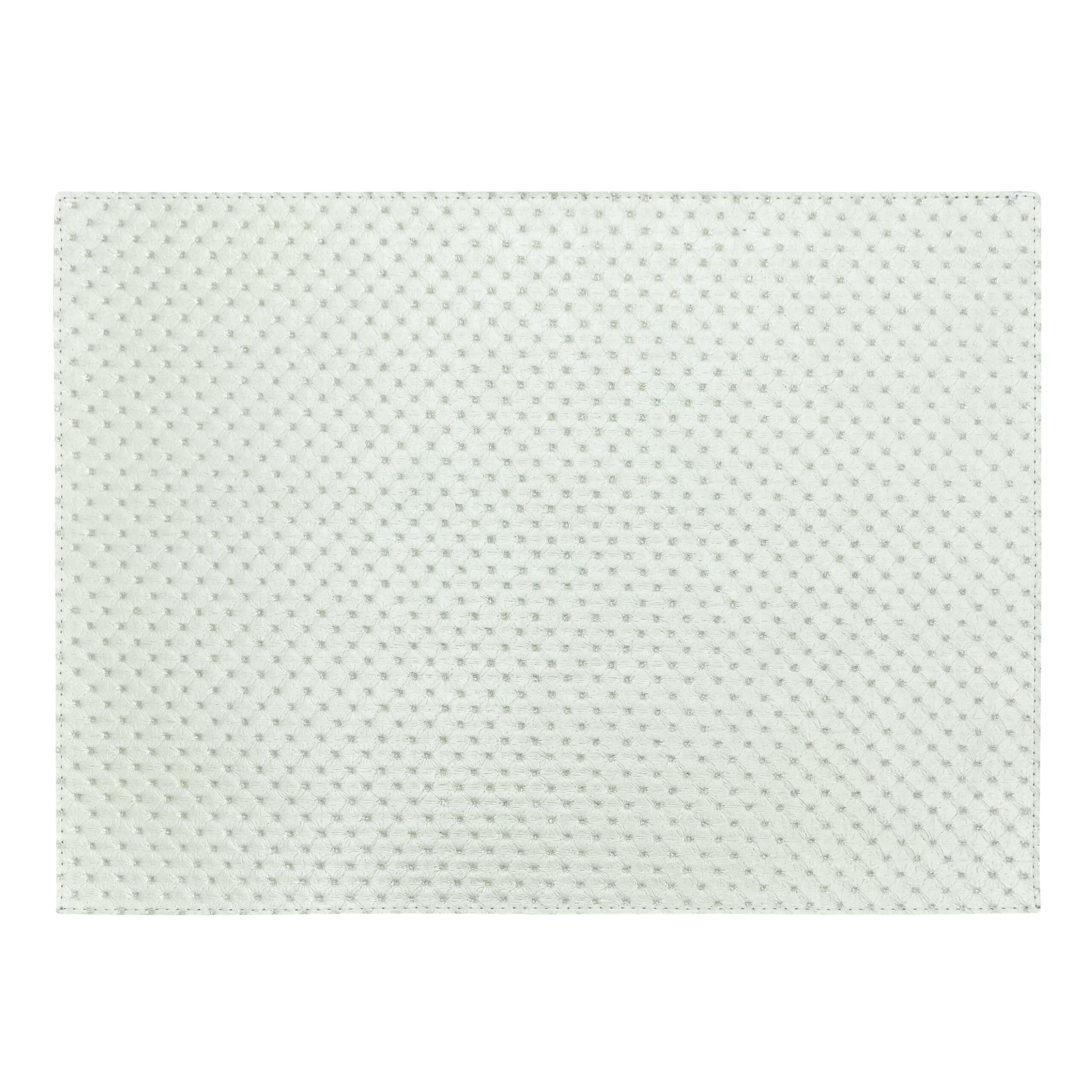 Artemis 2 Colors Placemat Rectangular - Punto Stone Black &amp; White Silver