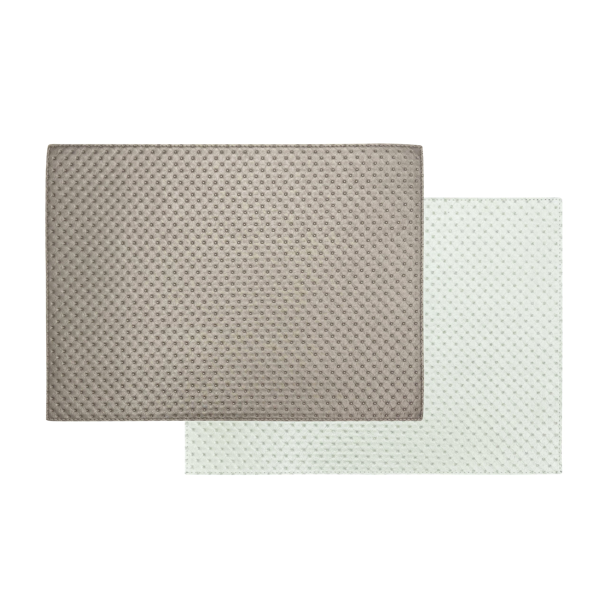 Artemis 2 Colors Placemat Rectangular - Punto Stone Black &amp; White Silver
