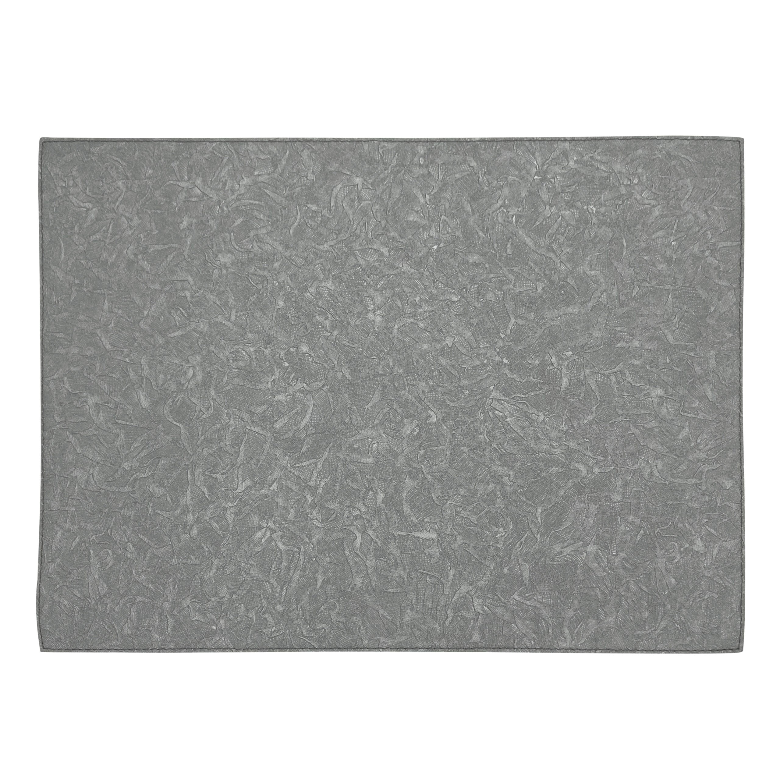Artemis 2 Colors Placemat Rectangular - Atlantis White Silver &amp; Silver
