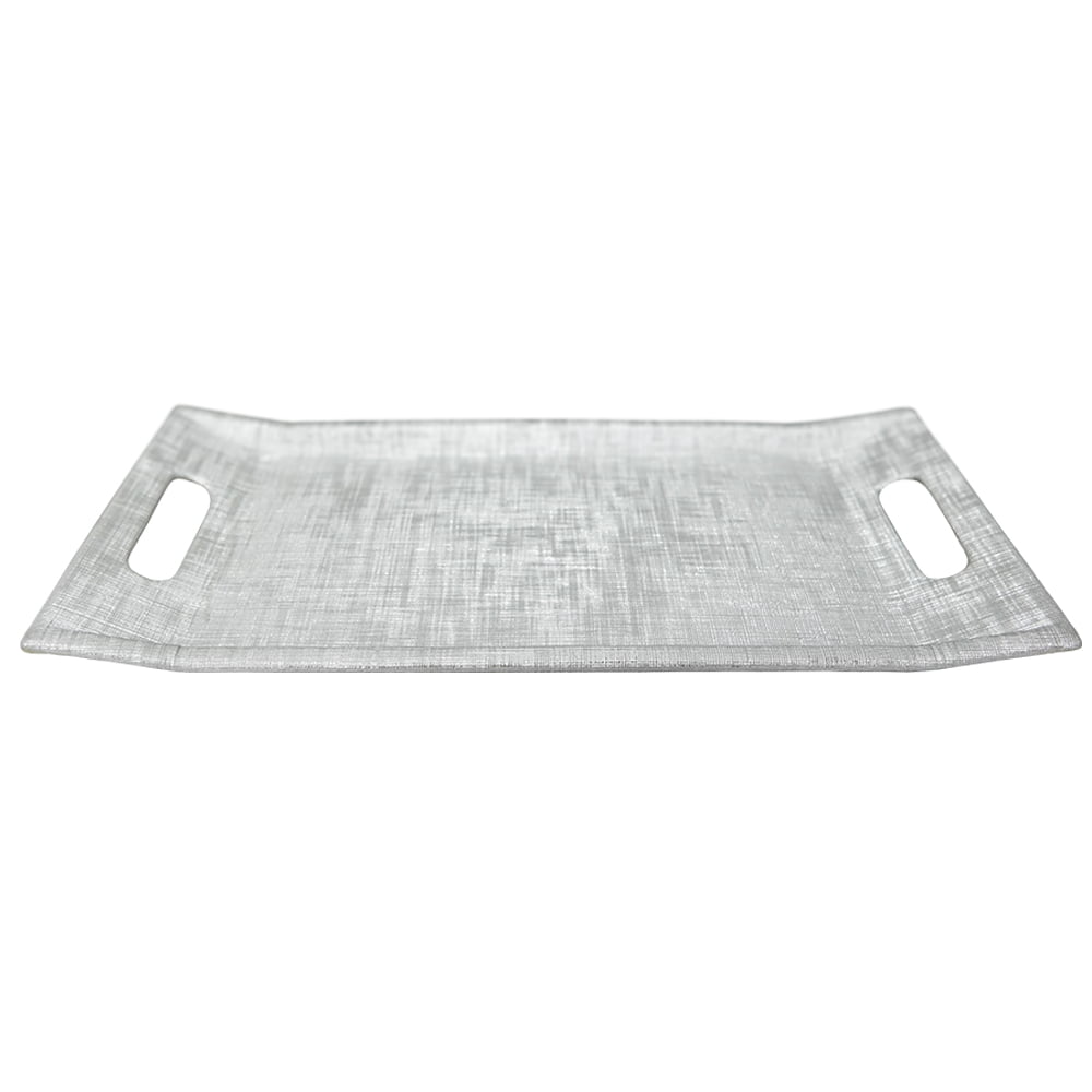 TRAY HANDLE SMALL 37CM X 18.5CM X 3CM - FIRENZE SILVER 14S