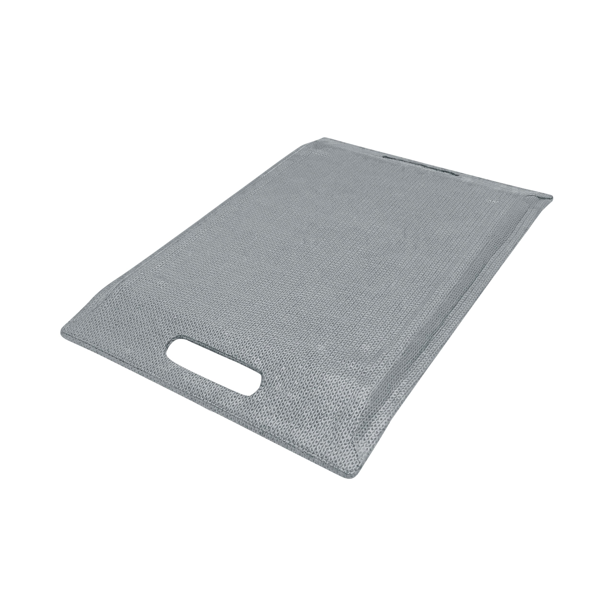 TRAY WITH HANDLE - MEDIUM - CHAIN BEIGE SILVERY