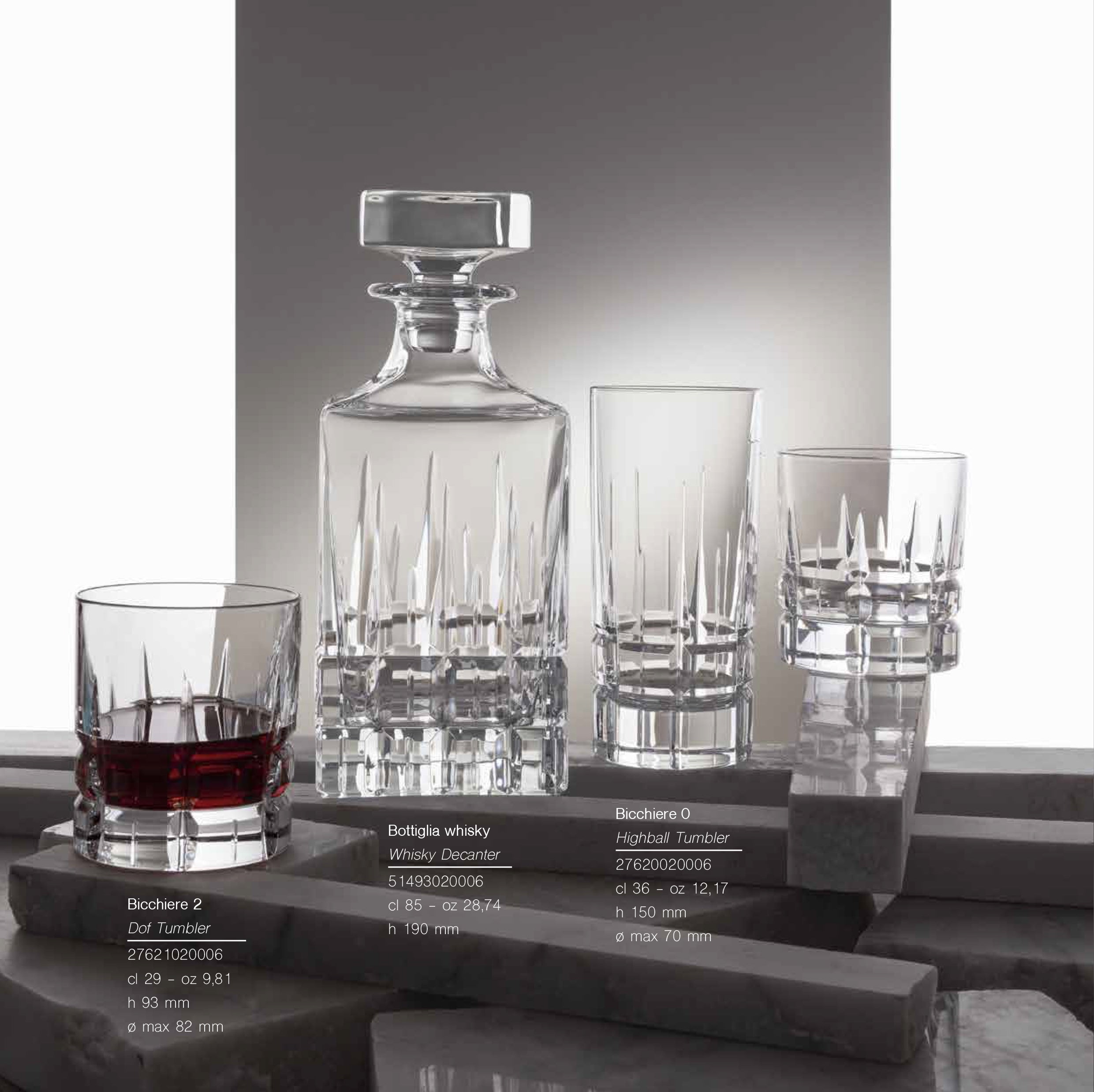 Da Vinci Prestige 2Pcs Double Old-Fashioned Tumbler - Carrara
