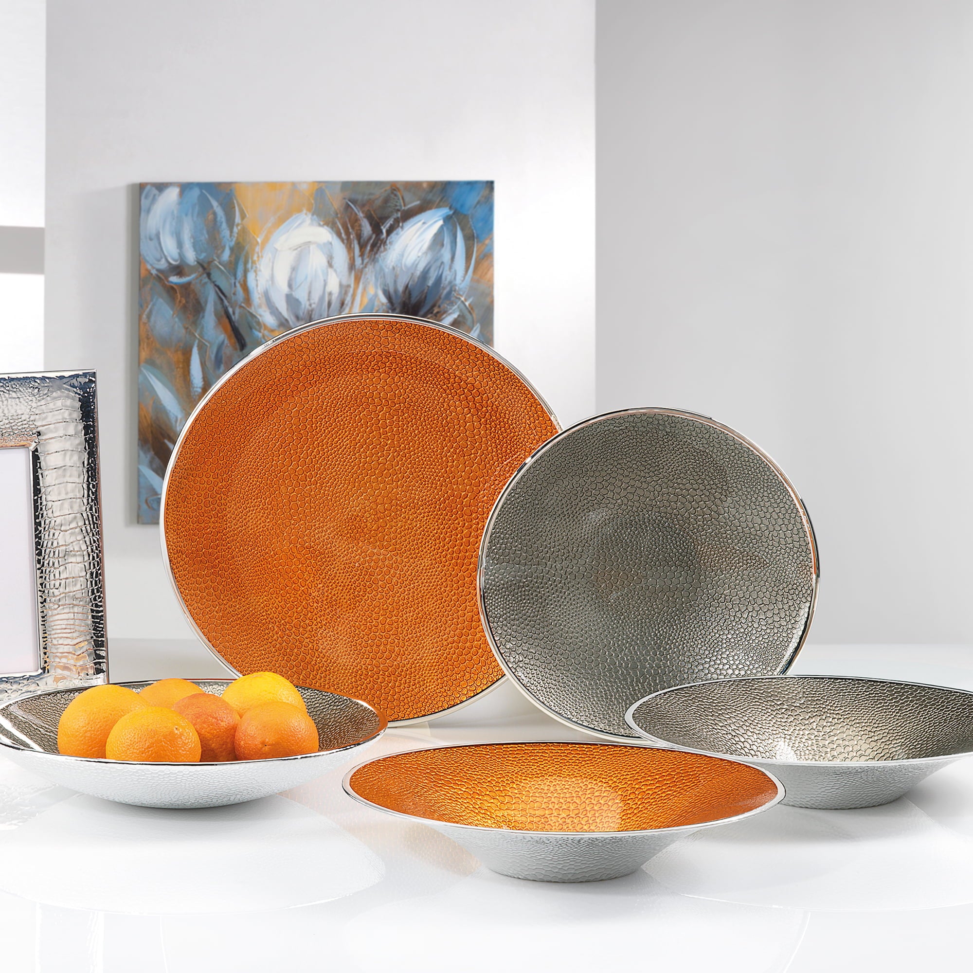 Dogale Safari Coccodrillo Orange Centrepiece D. 35 H 6