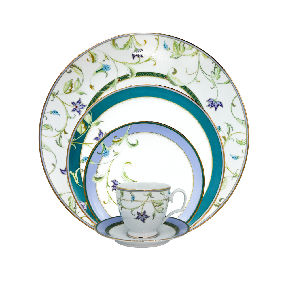 Noritake 47Pcs Dinner & Tea Set for 8 Person - Elysian Waltz