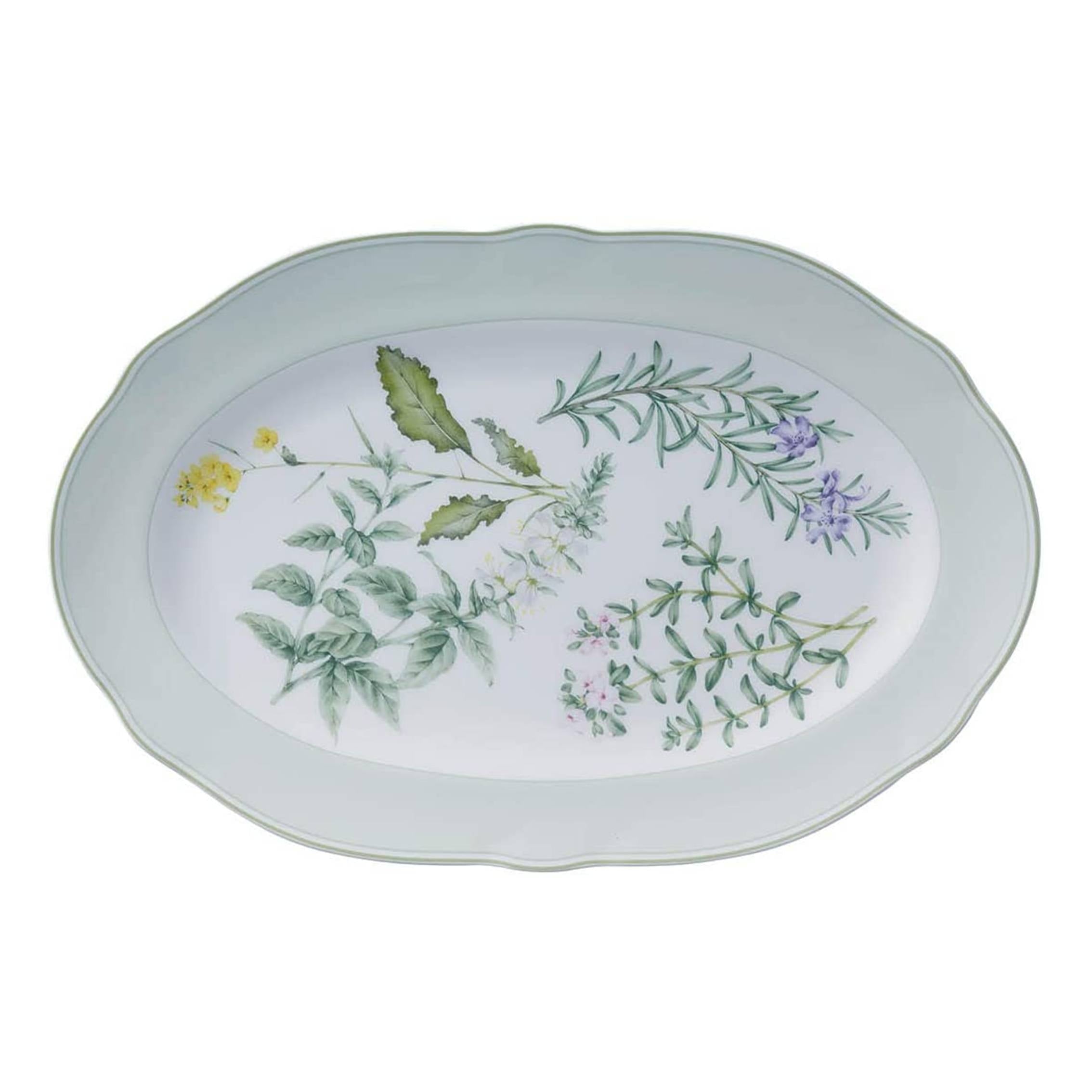MD OVAL PLATTER - ENGLISH HERBS