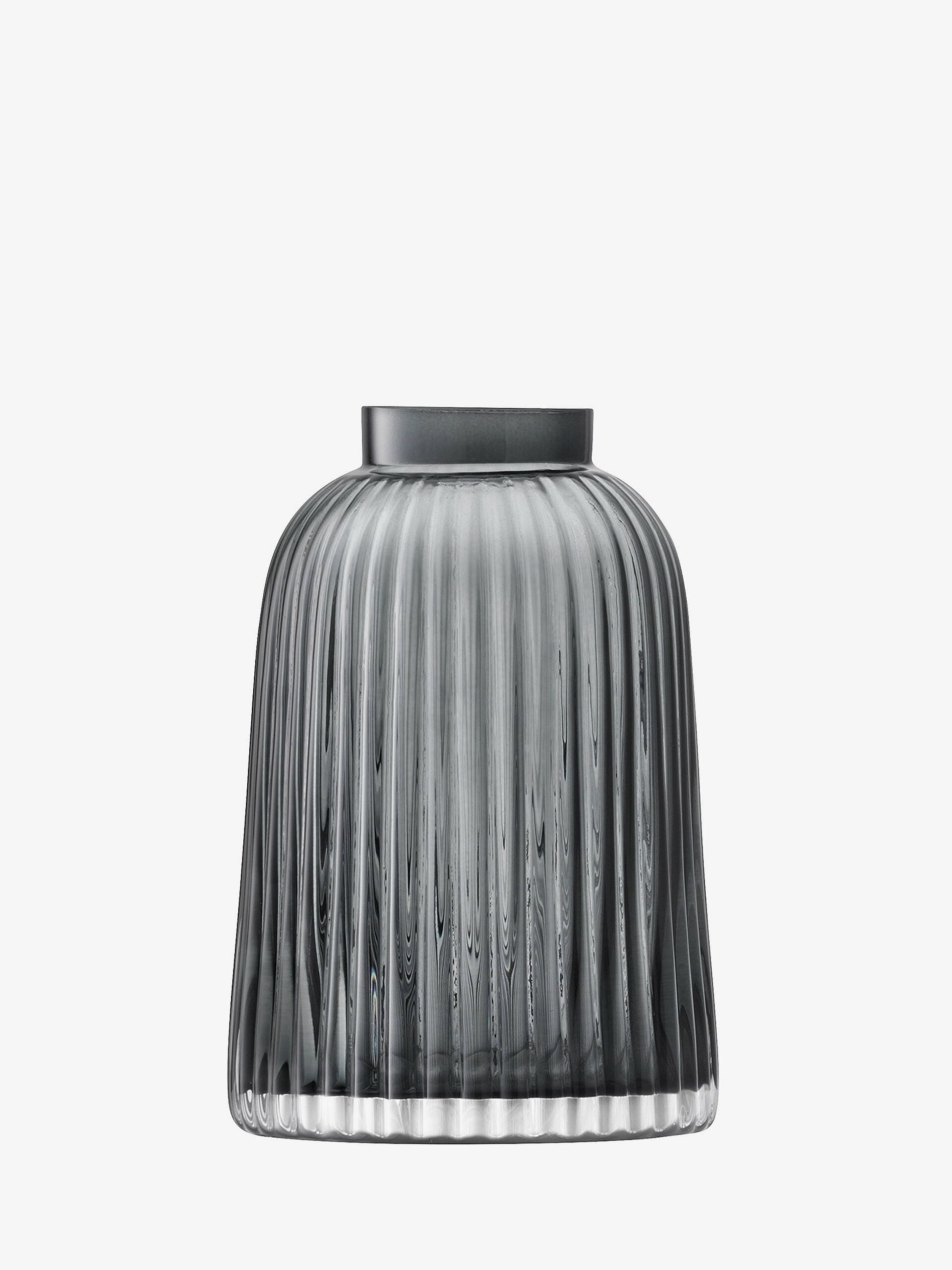 PLEAT VASE H20CM GREY