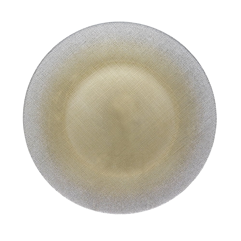 CHARGER PLATE 33 CM ROUND - G011 SILVER GLITTER &amp; M0107 CHAMPAGNE GOLD