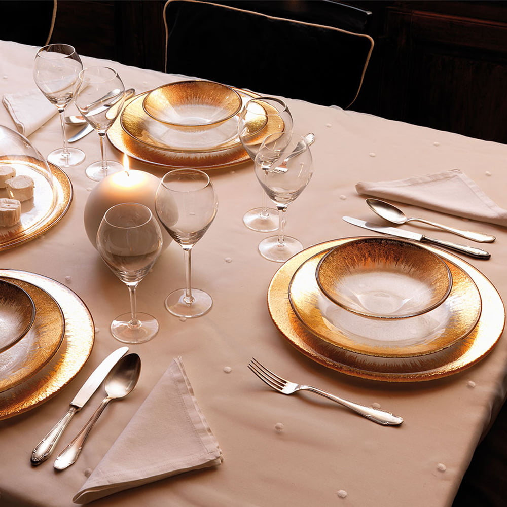 IVV Orizzonte Plate -Clear Gold Dec