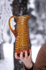 Klimchi Hobnail Jug Tall 1000ML (AMBER)