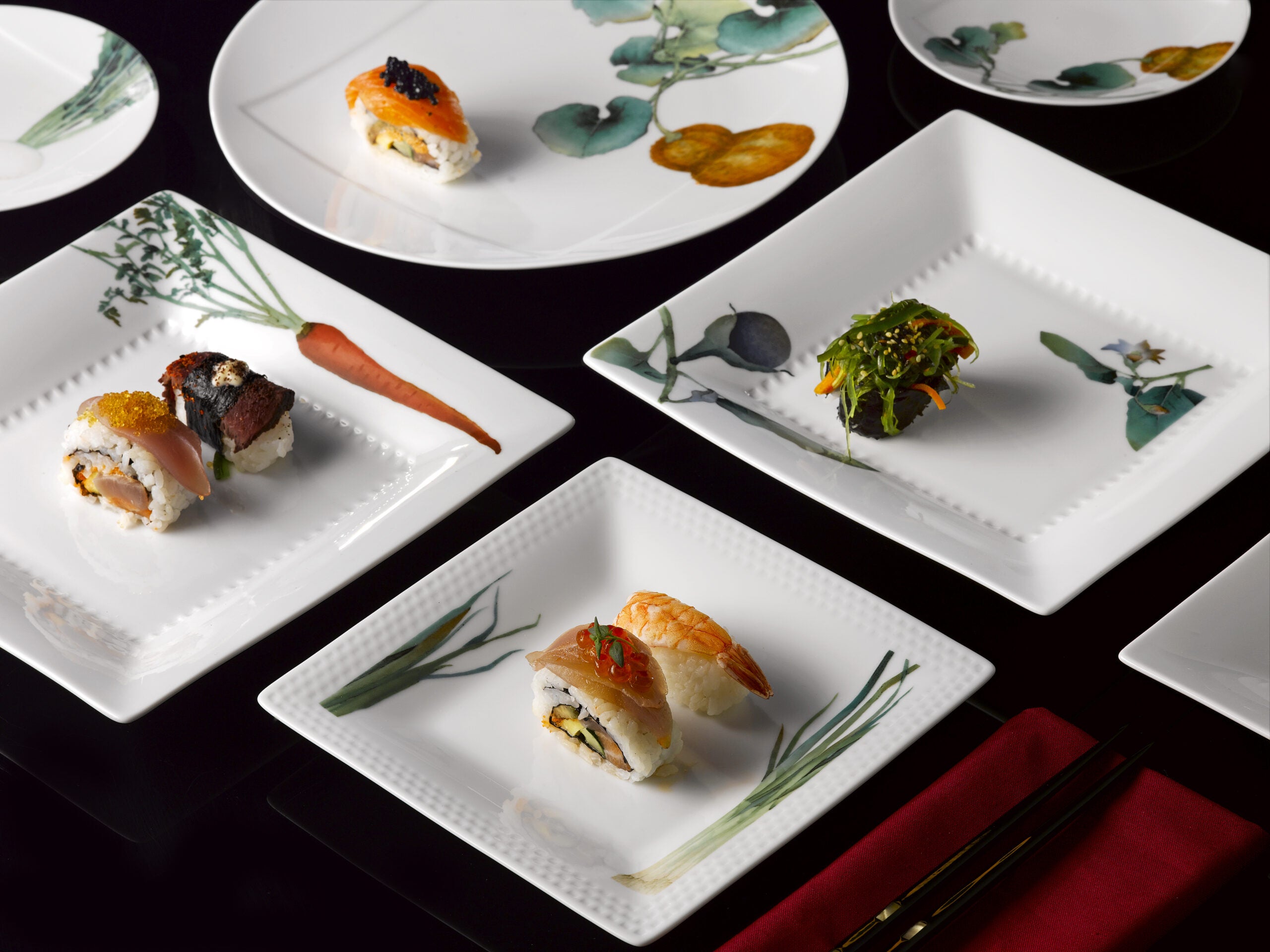 Noritake Square Plate 23.2Cm-Kyoka Shunsai Squash