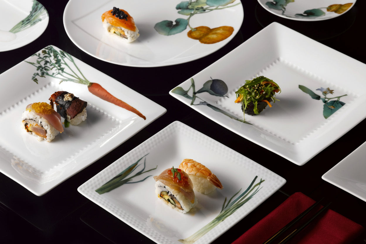 Noritake Square Plate 19.2Cm-Kyoka Shunsai Squash