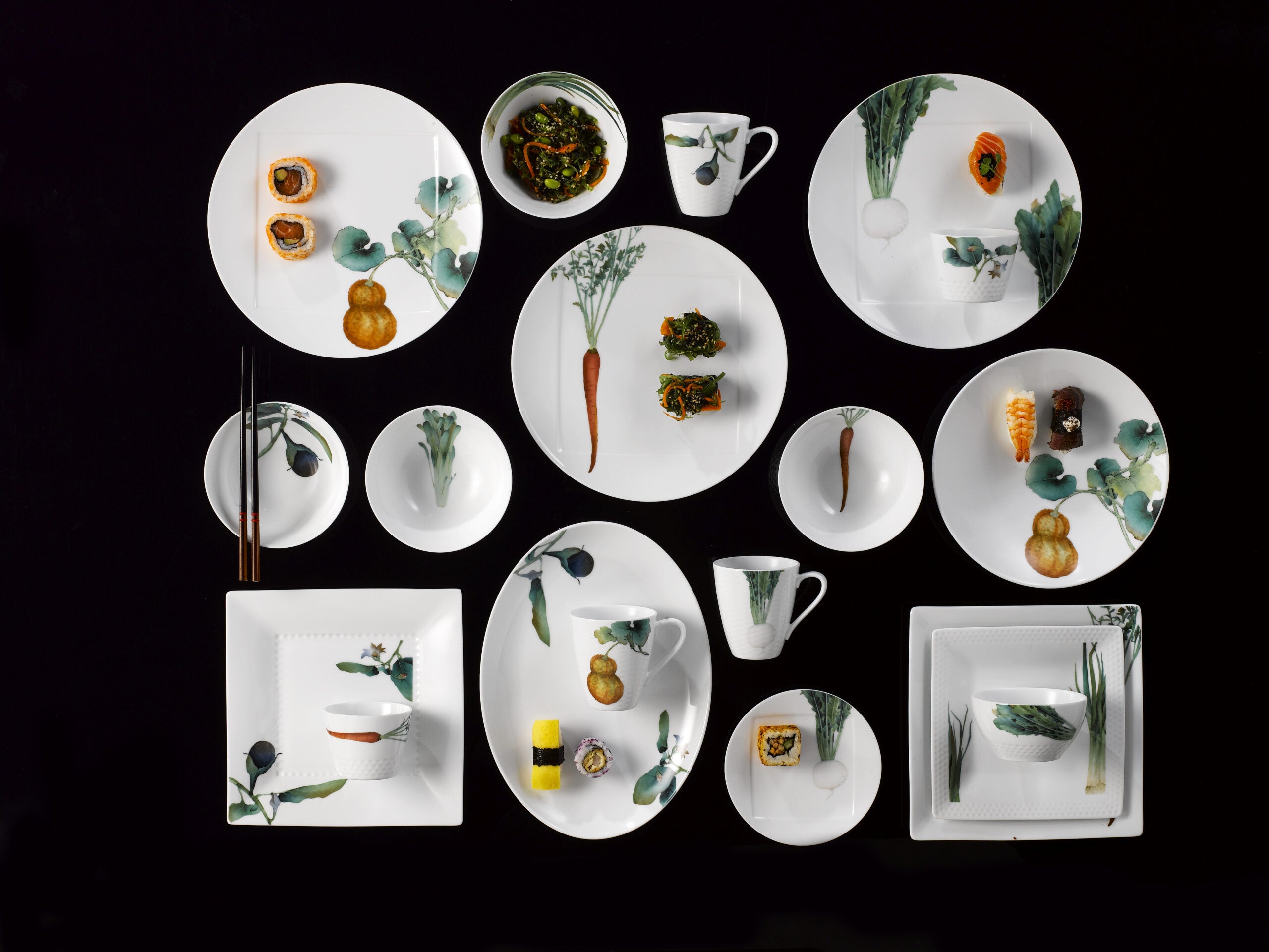 Noritake Plate 9.8Cm-Kyoka Shunsai Long Green Onion