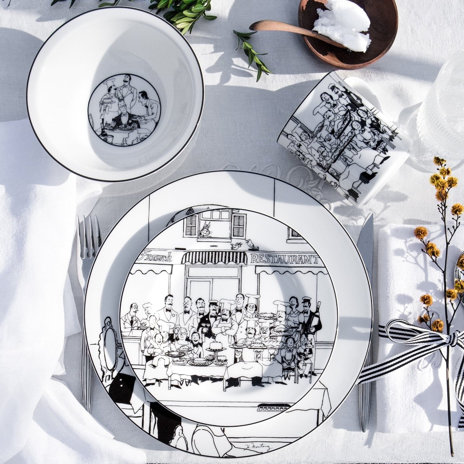 Noritake 4Pcs Mug Set-Le Restaurant
