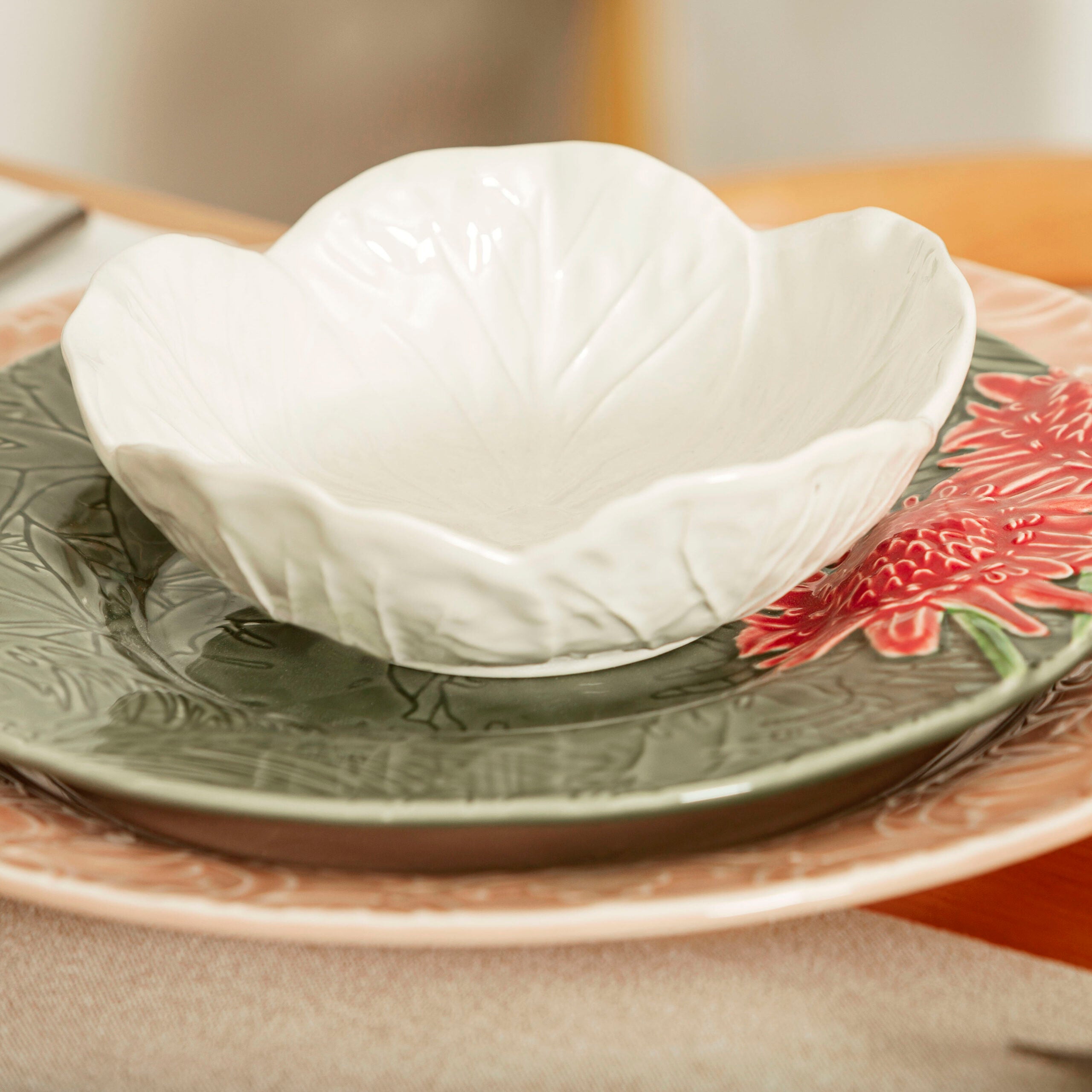 Bordallo Pinheiro Large Bowl 17.5cm - Cabbage Beige