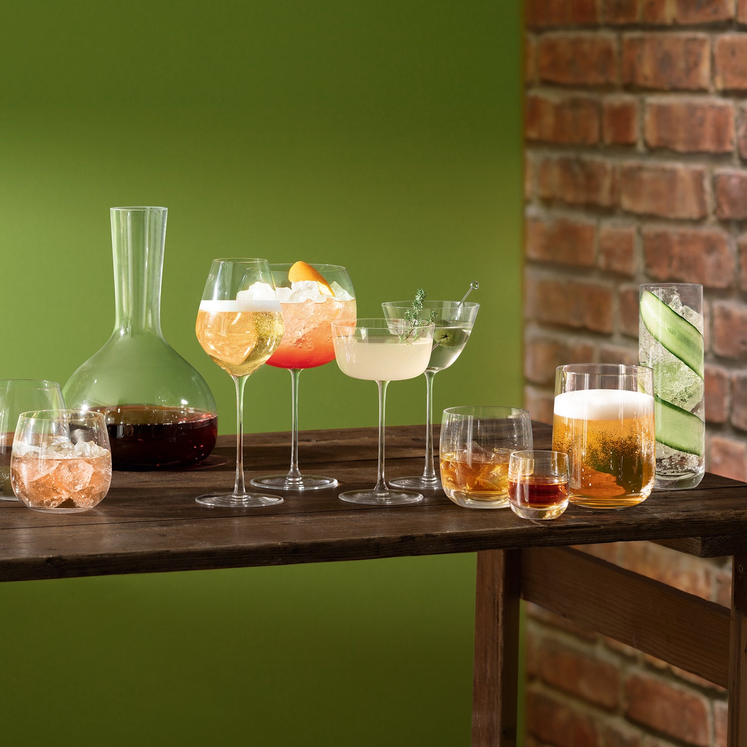 LSA International 4Pcs Set Borough Balloon Glass 680ML Clear