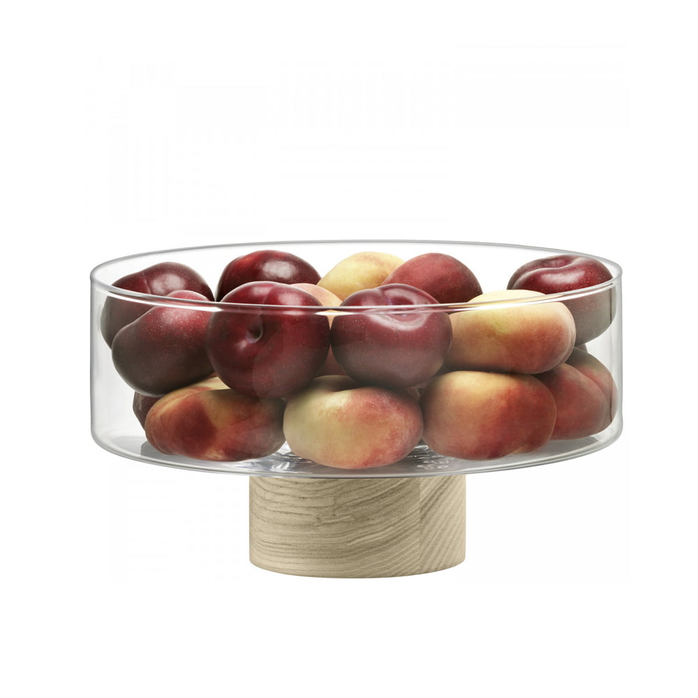 LOTTA PEDESTAL BOWL CLEAR &amp; ASH BASE Ø25CM