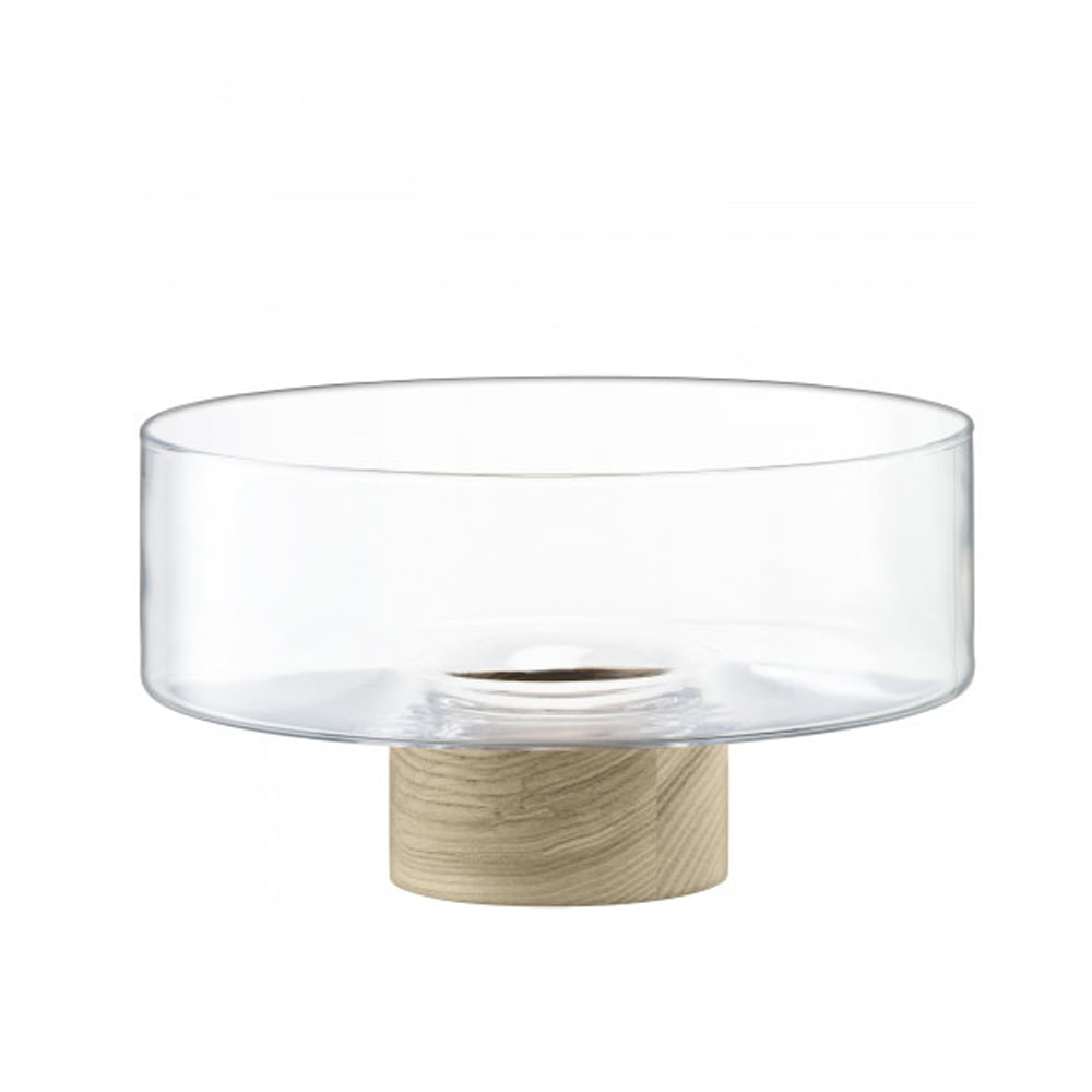 LOTTA PEDESTAL BOWL CLEAR &amp; ASH BASE Ø25CM