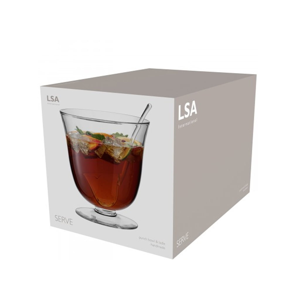 SERVE PUNCHBOWL Ø25CM &amp; LADLE H25CM CLEAR