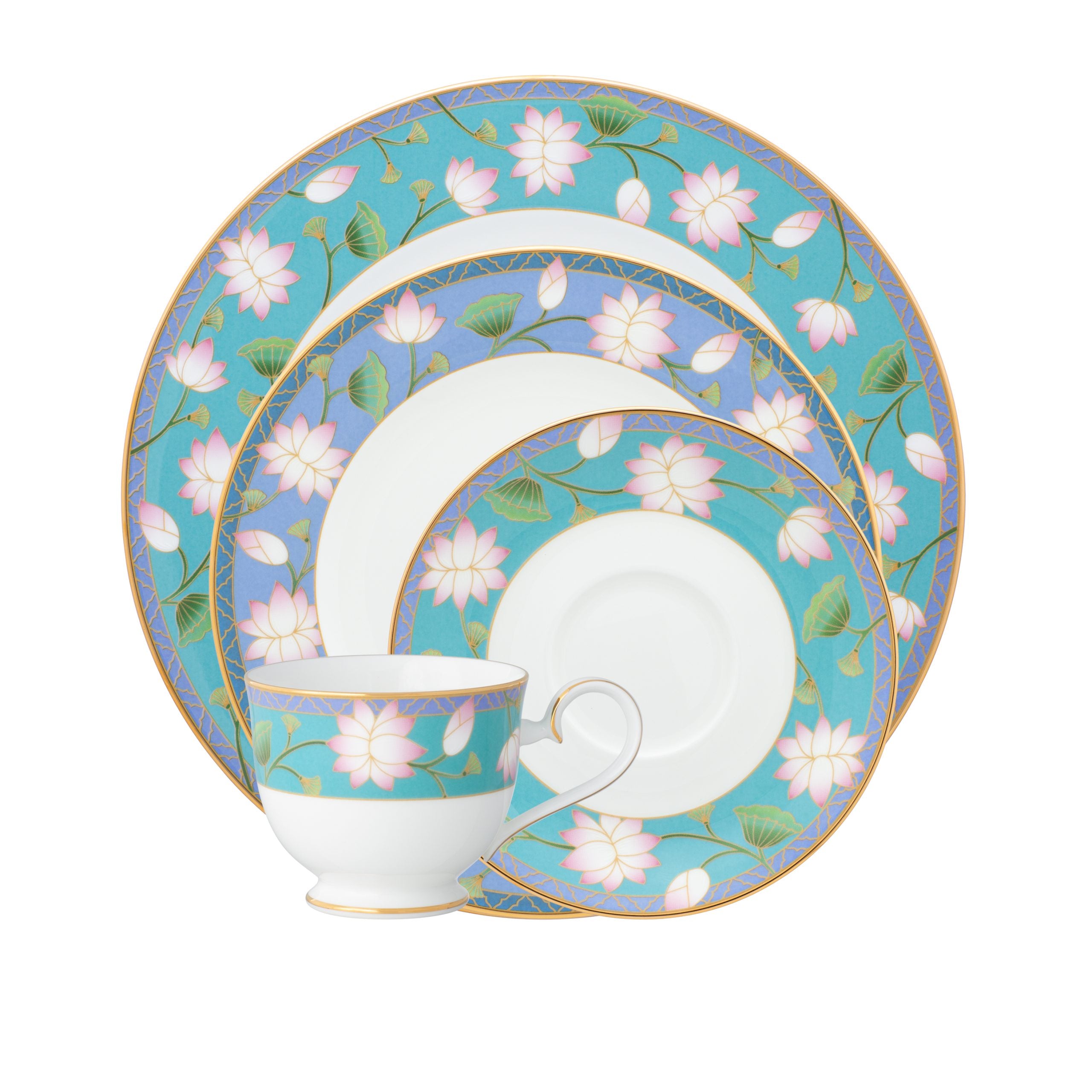 Noritake 24Pcs Tea Set for 6 Person - Lotus Fountain