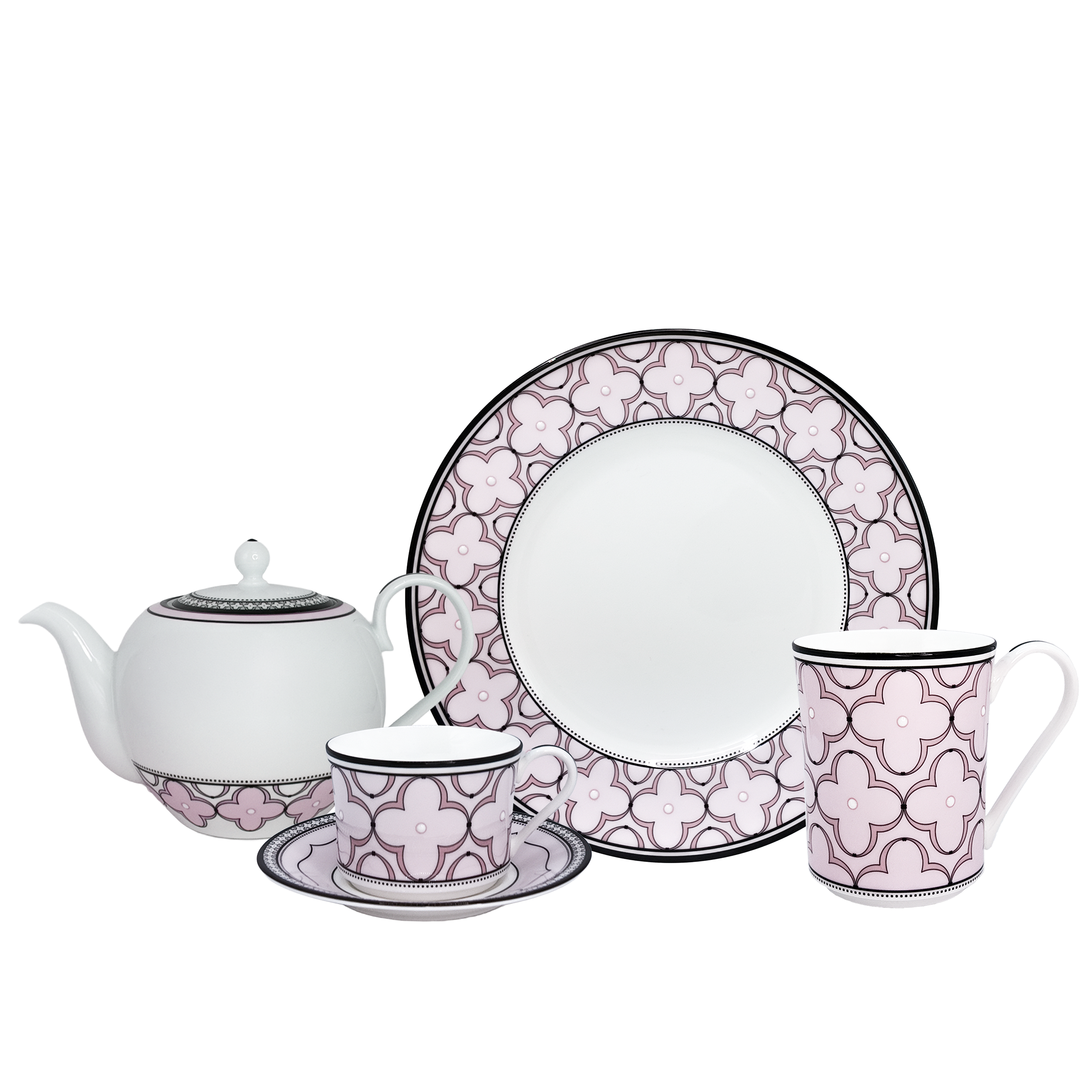 Noritake Plate 22cm W/Gift Box-Trefolio Mansion Pink