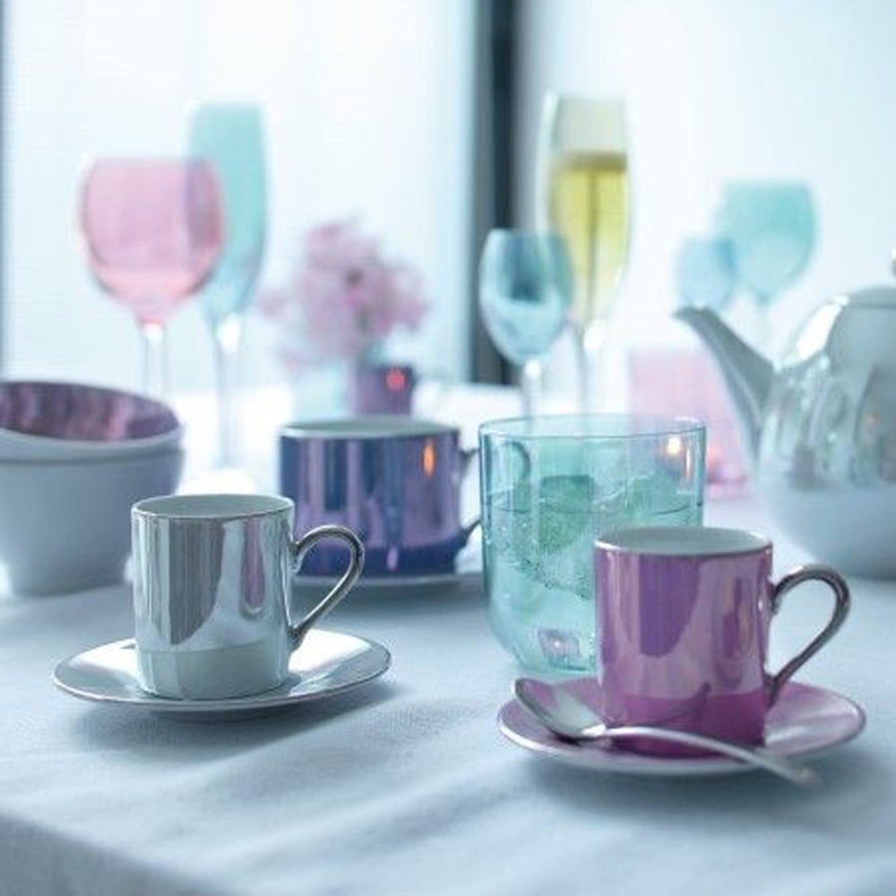 POLKA CREAMER 250ML &amp; SUGAR BOWL 9CM SET PASTEL ASSORTED