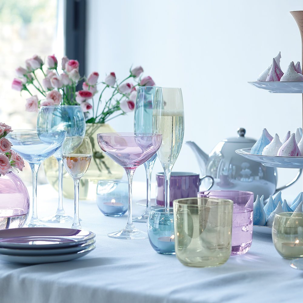 POLKA CREAMER 250ML &amp; SUGAR BOWL 9CM SET PASTEL ASSORTED