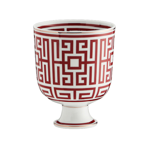 Ginori Cachepot Vase H Cm 19-Labirinto Scarlatto