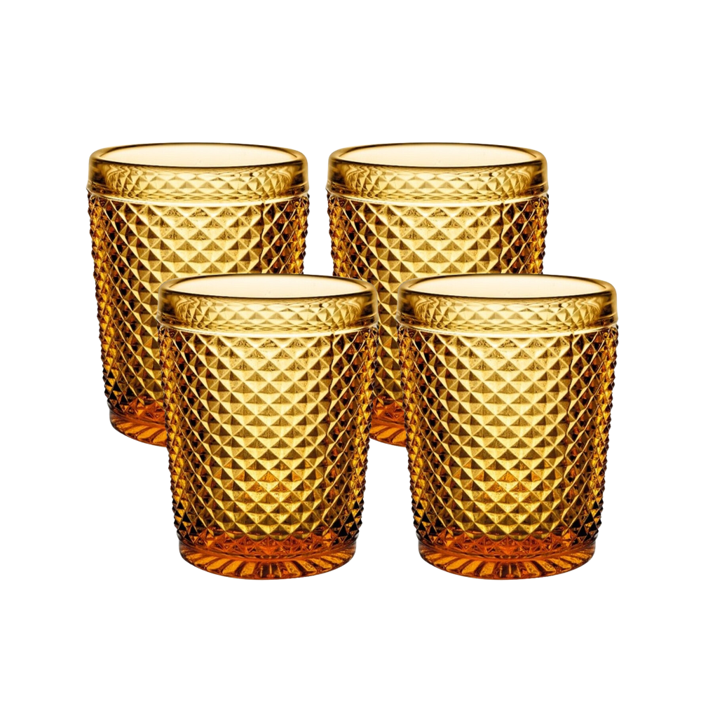 Vista Alegre Set with 4 Old Fashion - Bicos Ambar