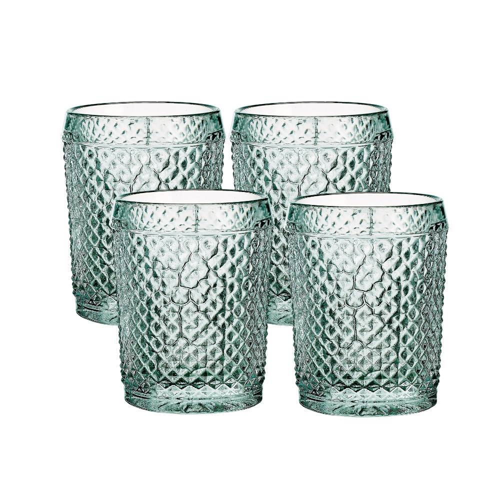 Vista Alegre Set with 4 Old Fashion - Bicos Mint Green