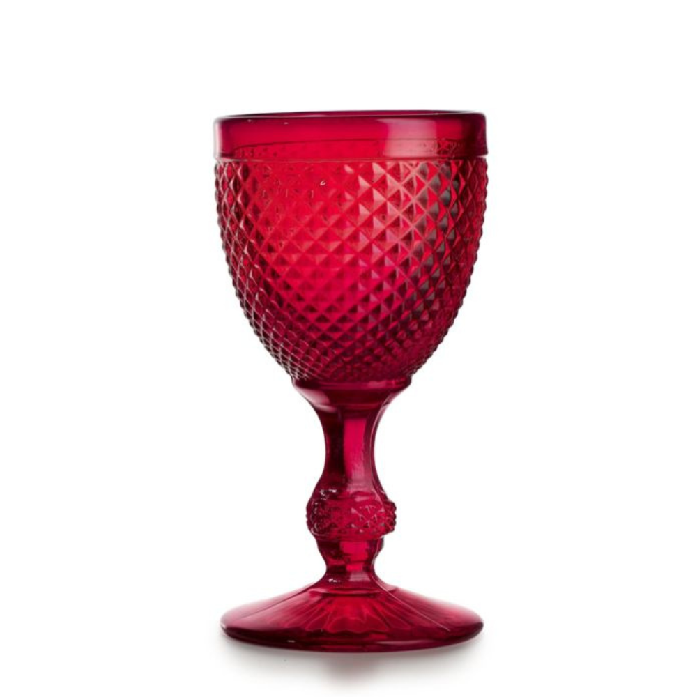 Vista Alegre Set with 4 Water Goblets - Bicos Red