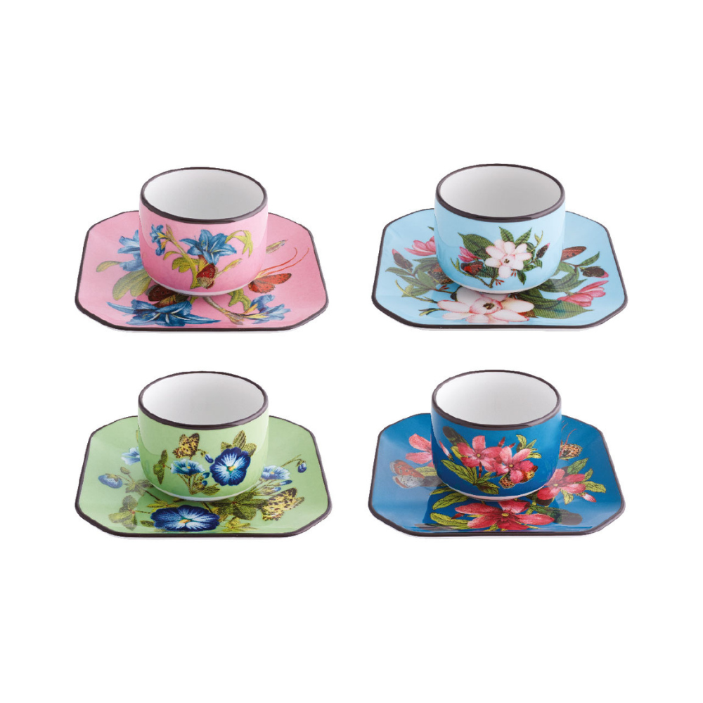 Vista Alegre Set 4 Tea Cups & Saucer - FÊTE VOS JEUX