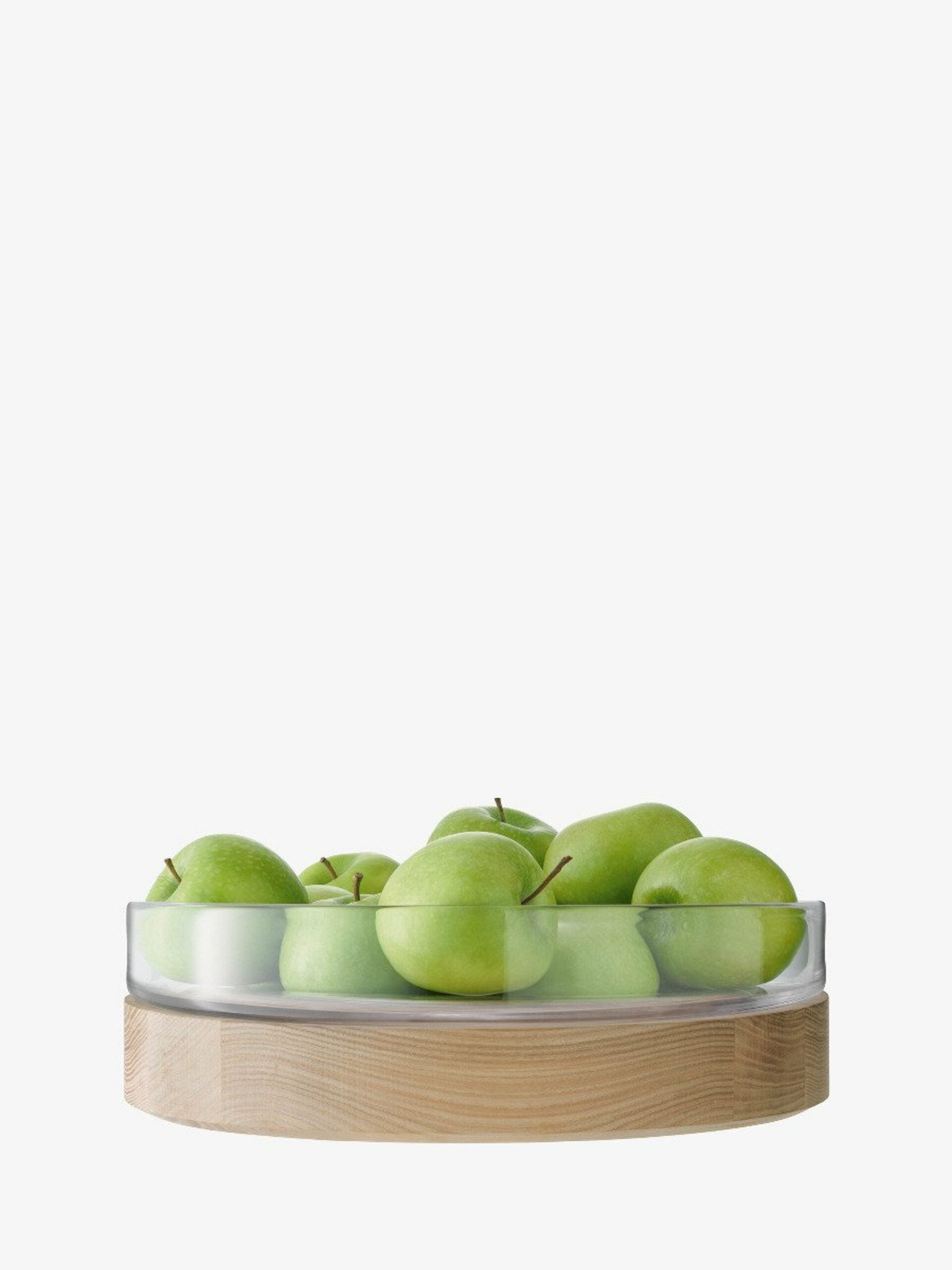 LOTTA FRUIT BOWL CLEAR &amp; ASH BASE 31CM