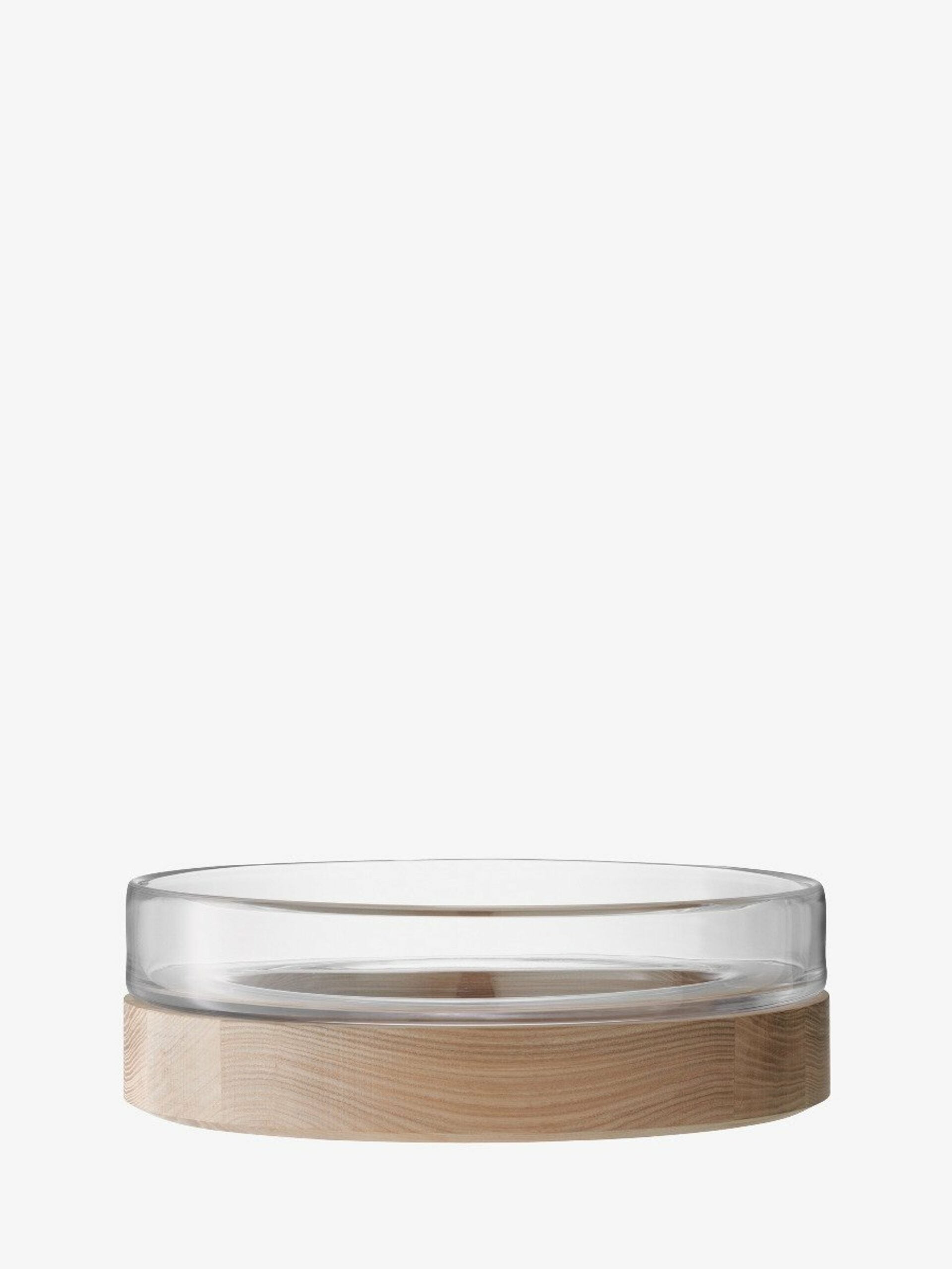 LOTTA FRUIT BOWL CLEAR &amp; ASH BASE 31CM