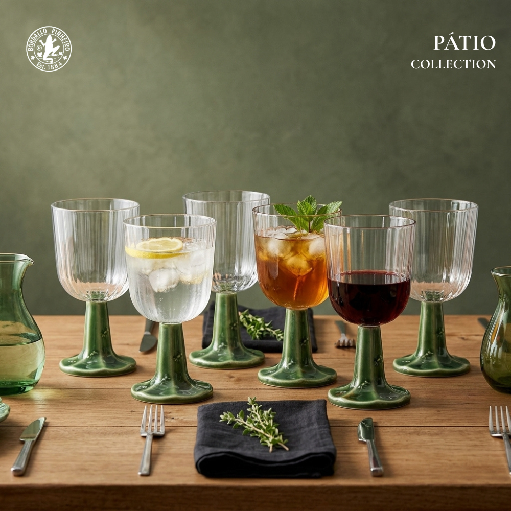 Bordallo Pinheiro Goblet Green Stem - Pátio