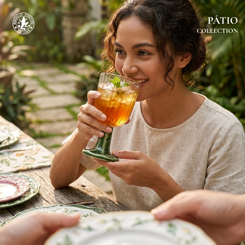 Bordallo Pinheiro Goblet Green Stem - Pátio