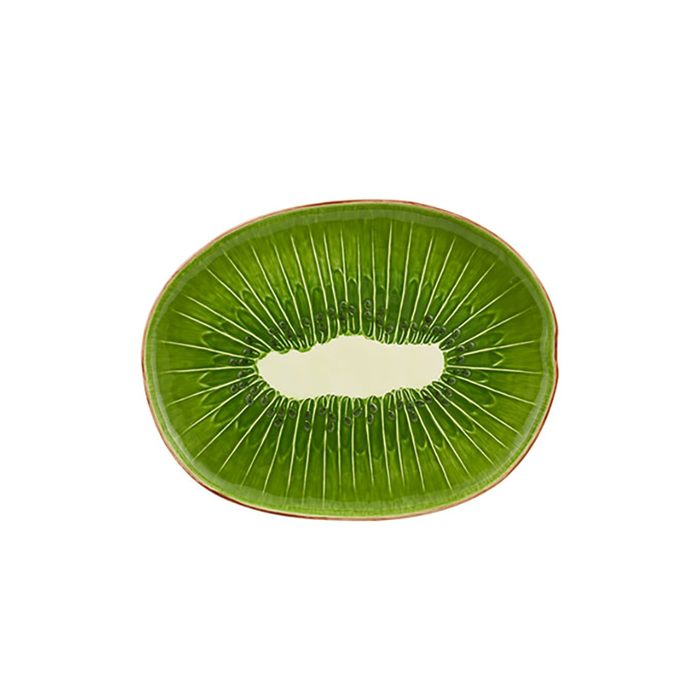 Bordallo Pinheiro Platter Kiwi 42.2cm-Tropical Fruits