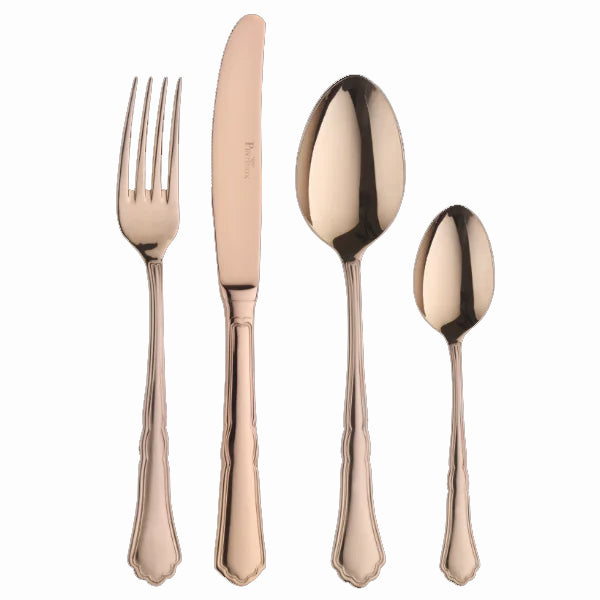 Pintinox 24Pc Cutlery Set with Gift Box-Settecento Tr Bronze