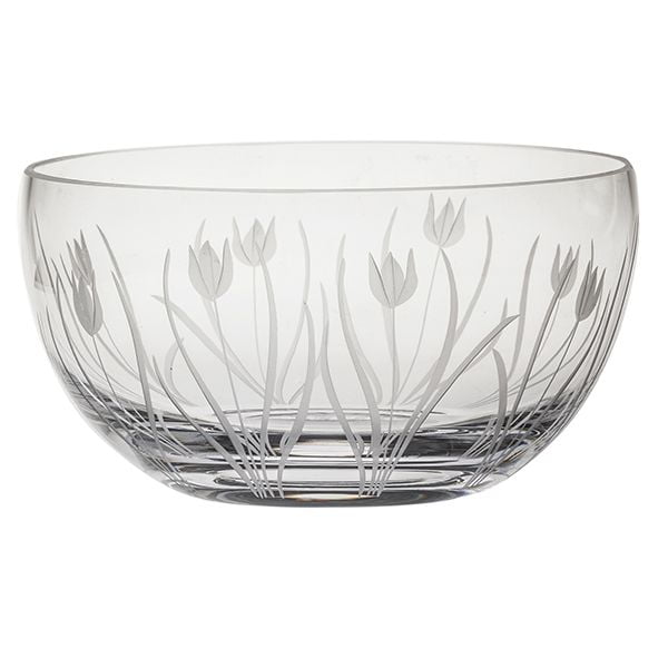 Royal Scot Crystal Wild Tulip Fruit / Salad Bowl - 19cm (Gift Boxed)